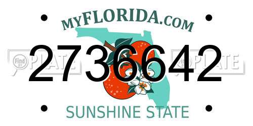 2736642 Florida License Plate