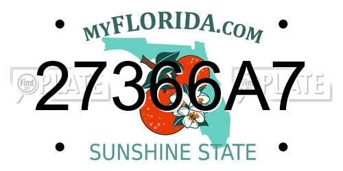 27366A7 Florida License Plate