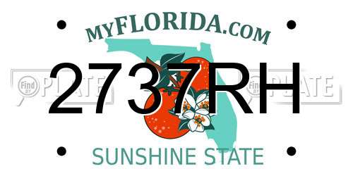 2737RH Florida License Plate
