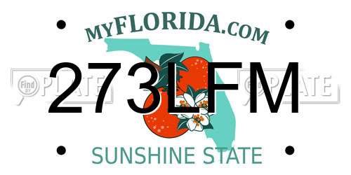 273LFM Florida License Plate