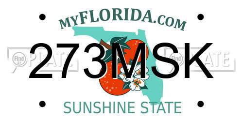 273MSK Florida License Plate