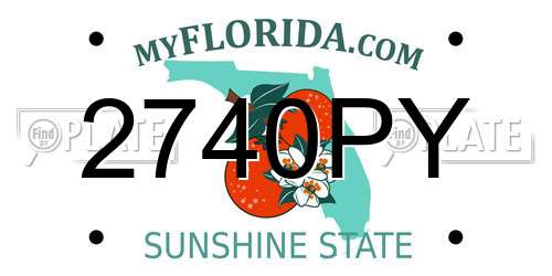 2740PY Florida License Plate