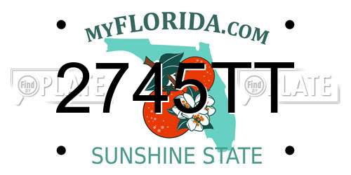 2745TT Florida License Plate