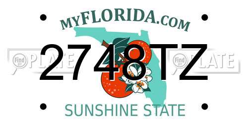 2748TZ Florida License Plate