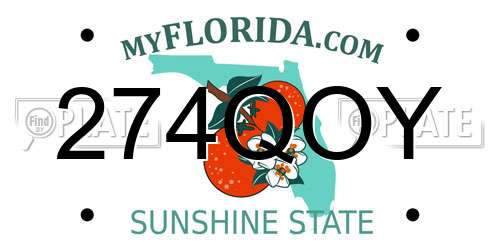 274QOY Florida License Plate