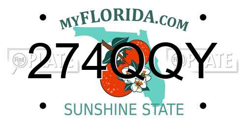 274QQY Florida License Plate