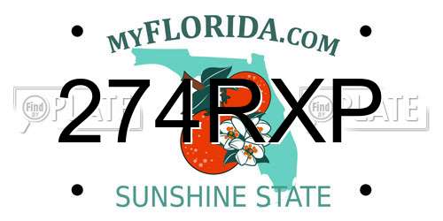 274RXP Florida License Plate