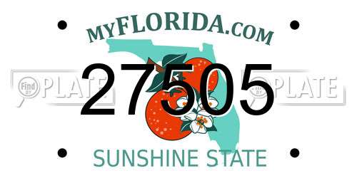 27505 Florida License Plate