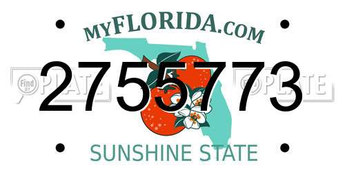 2755773 Florida License Plate