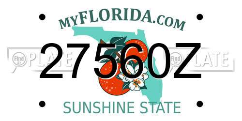27560Z Florida License Plate