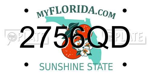 2756QD Florida License Plate