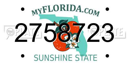 2758723 Florida License Plate