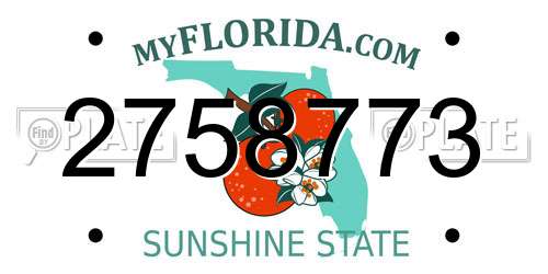 2758773 Florida License Plate