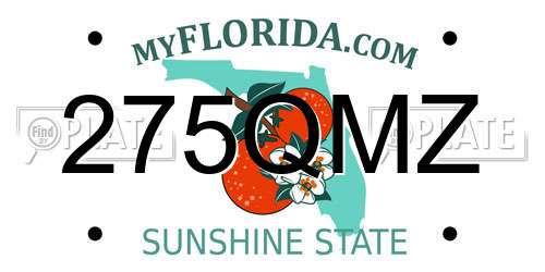 275QMZ Florida License Plate