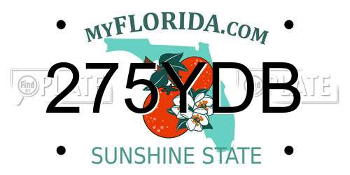 275YDB Florida License Plate