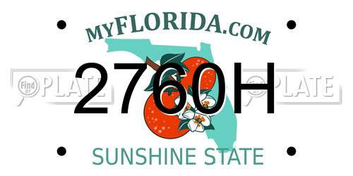 2760H Florida License Plate