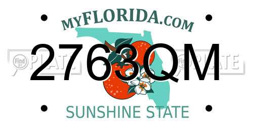 2763QM Florida License Plate