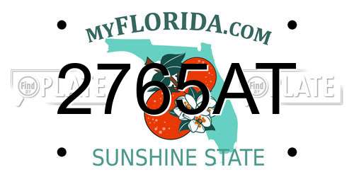 2765AT Florida License Plate