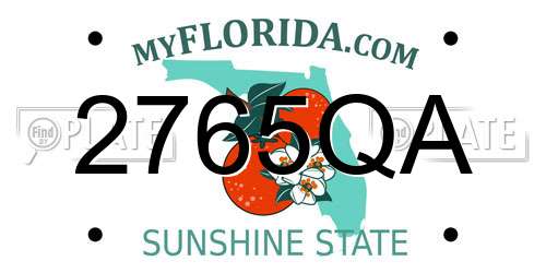 2765QA Florida License Plate