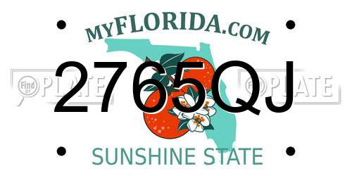 2765QJ Florida License Plate
