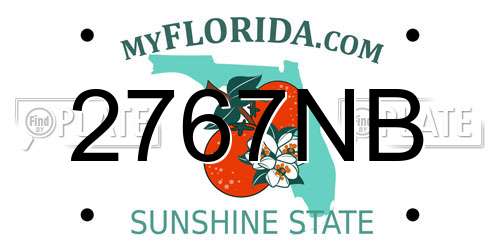 2767NB Florida License Plate