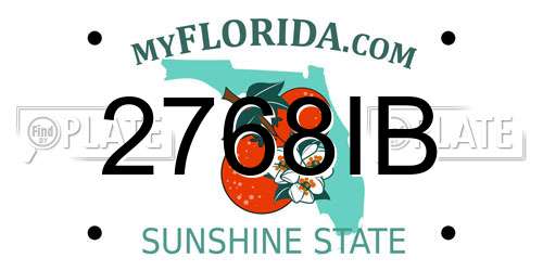 2768IB Florida License Plate