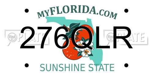 276QLR Florida License Plate