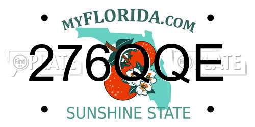 276QQE Florida License Plate