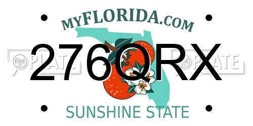 276QRX Florida License Plate
