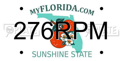 276RPM Florida License Plate
