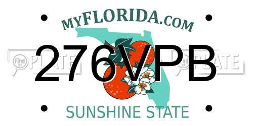 276VPB Florida License Plate