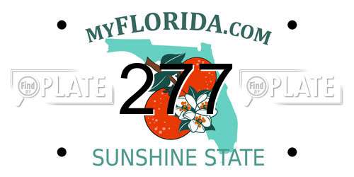 277 Florida License Plate