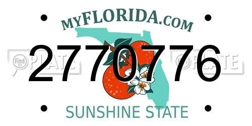 2770776 Florida License Plate
