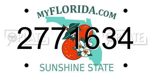 2771634 Florida License Plate