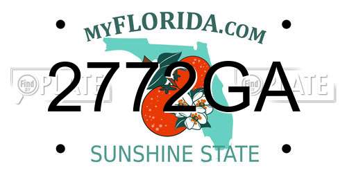 2772GA Florida License Plate