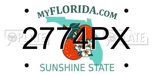 2774PX Florida License Plate
