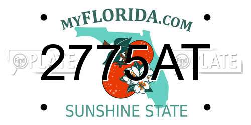 2775AT Florida License Plate