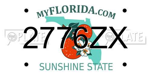 2776ZX Florida License Plate