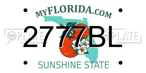 2777BL Florida License Plate