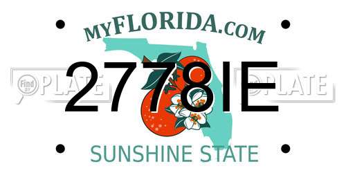 2778IE Florida License Plate