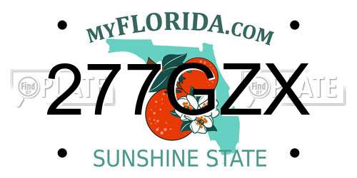 277GZX Florida License Plate