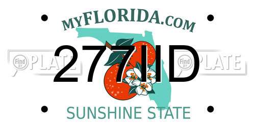 277IID Florida License Plate