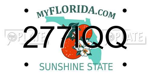 277IQQ Florida License Plate