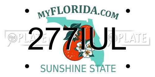 277IUL Florida License Plate