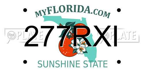 277RXI Florida License Plate