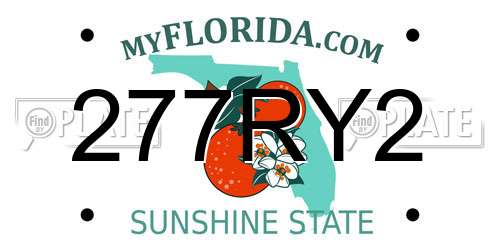 277RY2 Florida License Plate