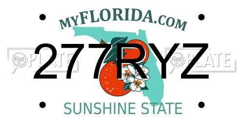 277RYZ Florida License Plate