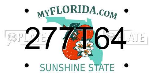 277T64 Florida License Plate