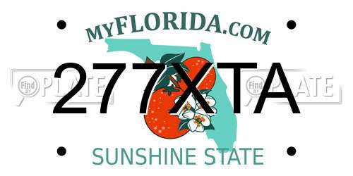 277XTA Florida License Plate
