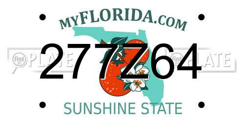 277Z64 Florida License Plate